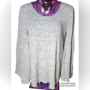 Women's XL Grey Bell Sleeve Sweater